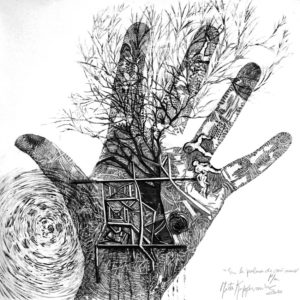 IN THE PALM OF MY HAND I, Etching, 31.1x31.1inches, 2010