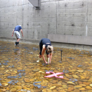 Vista de instalación en el agua.