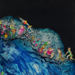 ANIMAS AMIGAS, Aguafuerte aguatinta - Iluminado a mano, 108x70cm, 2002