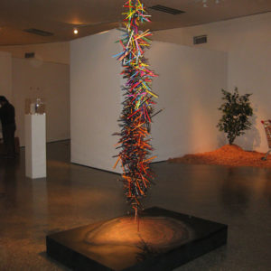 THE MARK OF MANY WINTERS, Mixed media, 165x41x60 inches, 2010