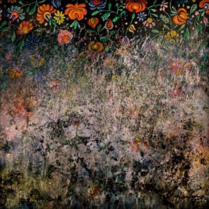 THE FLOWERS OF SAROSD, Holocaust Museum Budapest collection, Mixed media on canvas