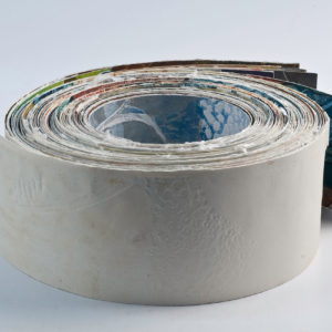 TESTIMONIO, Rollo de papel grabado al aguafuerte
16x60x60cm, 2009