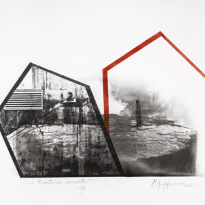 AN UNCERTAIN BORDER, Lithography and stencil on thermoplastic polymer. 1/1. 22,4 x 28,3 in. 2021